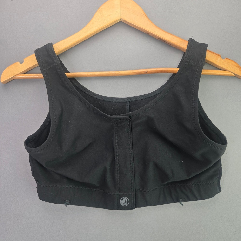 Masthead Surgical Bra Elizabeth Pink 042B Medium Black Front Velcro Post-Op